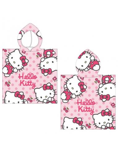 Poncho toalla Hello Kitty microfibra