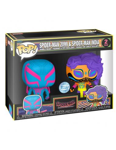 Blister 2 figuras POP Spider-Man - Spider-Man 2099 & Spider-Man India Exclusive