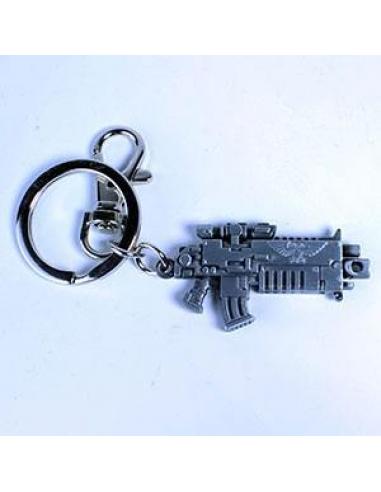 Warhammer 40K Llavero metálico Bolter Metallic Finish