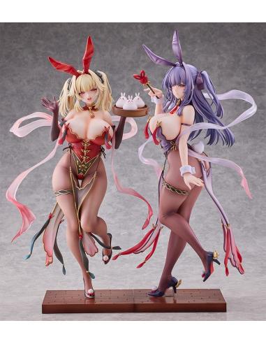 Moehime Union Estatuas 1/4 Cheongsam Bunny Yuri & Stella 45 cm