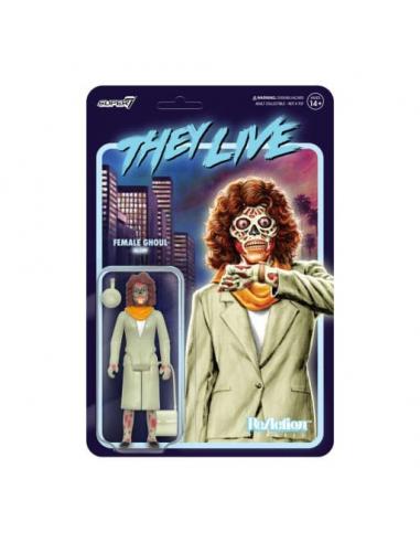 Están vivos Figura ReAction Wave 02 Female Ghoul (Glow) 10 cm