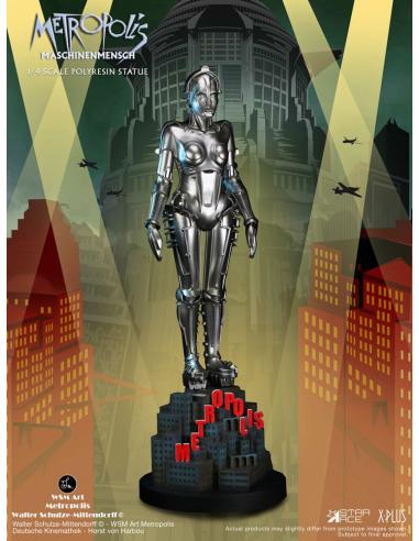 Metropolis Estatua 1/4 Maschinenmensch Silver 40 cm