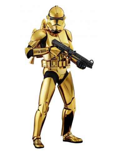 Star Wars Figura 1/6 Clone Trooper (Gold Chrome Version) Exclusive 30 cm