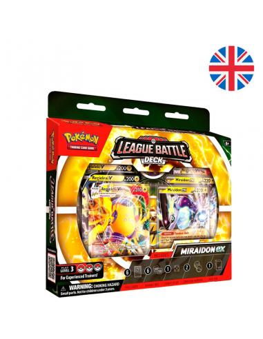 Blister juego cartas coleccionables Miraidon Ex League Battle Deck Pokemon ingles