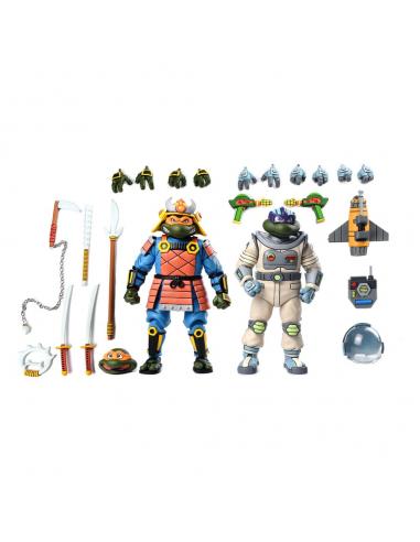 Tortugas Ninja (Cartoon) Pack de 2 Figuras Space Adventure & Samurai Turtles 18 cm
