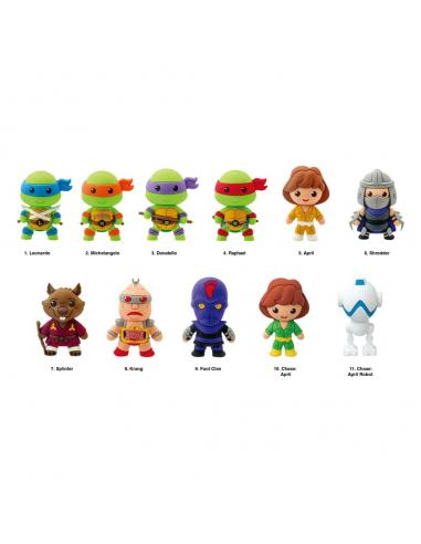 Tortugas Ninja Colgantes PVC 3D Series 1 Expositor (24)