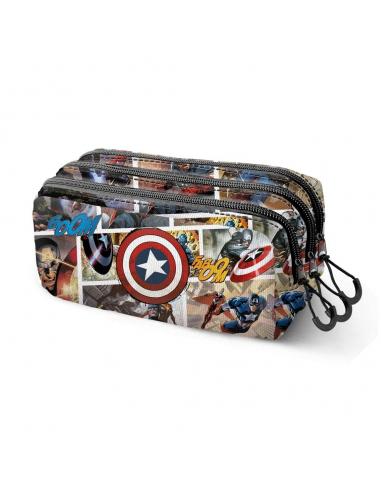 Portatodo Comic Capitan America Marvel triple