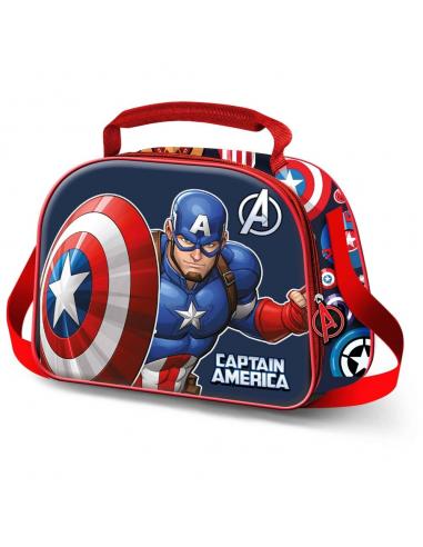 Bolsa portameriendas 3D Patriot Capitan America Marvel