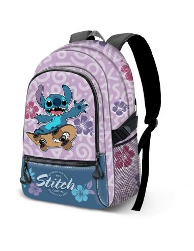 Mochila Skate Stitch Disney 44cm adaptable