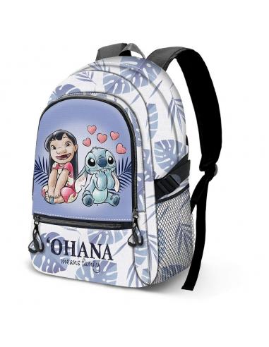 Mochila Couple Stitch Disney 44cm adaptable