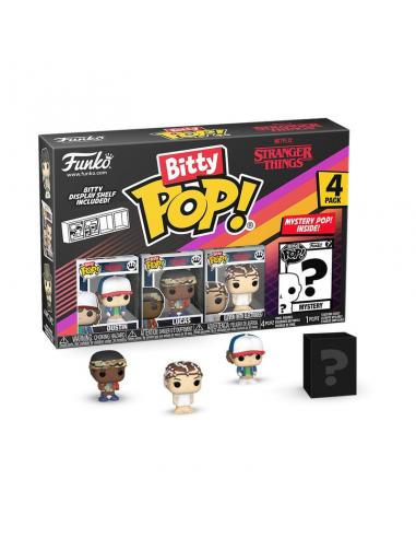Stranger Things Pack de 4 Figuras Bitty POP! Vinyl Dustin 2,5 cm