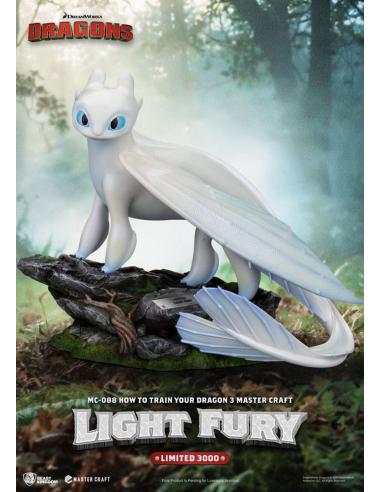 Cómo Entrenar A Tu Dragón 3 Estatua Master Craft Light Fury 29 cm