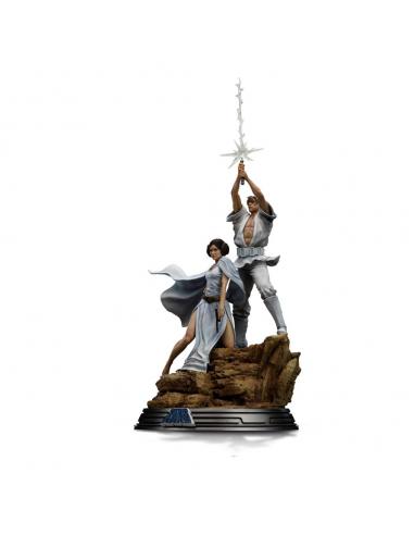 Star Wars Estatua 1/10 Deluxe Art Scale Luke and Leia 41 cm