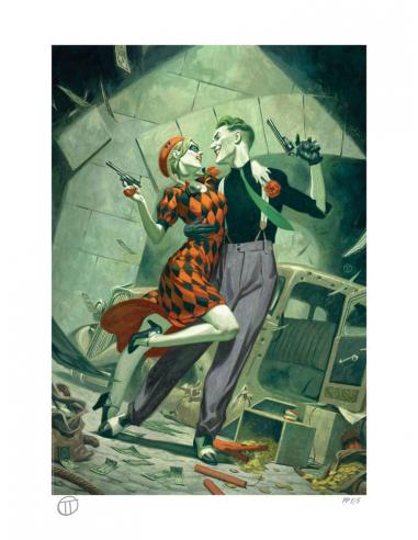 DC Comics Litografia Harley Quinn & The Joker: Lawless Love 46 x 61 cm - sin marco