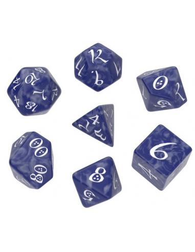 QW DADOS CLASSIC RPG COBALT & WHITE SET (7)