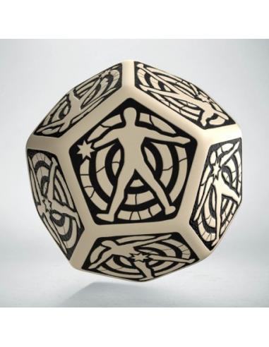 QW DADO D12 HIT LOCATION DIE BEIGE & BLACK