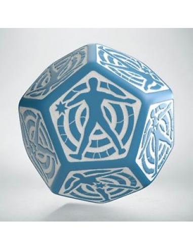 QW DADO D12 HIT LOCATION DIE BLUE & WHITE