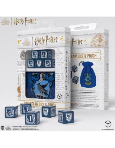 QW DADOS D6 + BOLSA HARRY POTTER RAVENCLAW