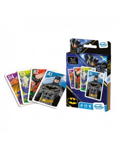 JUEGO CARTAS SHUFFLE 4 EN 1 BATMAN