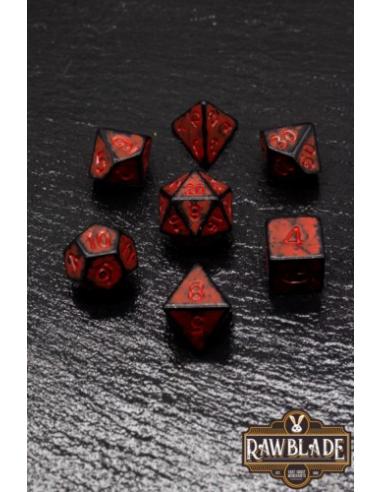 RAWBLADE ANCIENT SET DADOS RED(7)