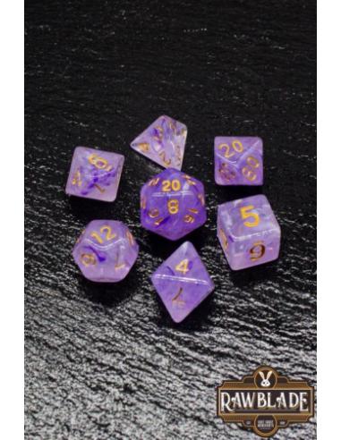 RAWBLADE GEMSTONE SET DADOS AMETHYST (7)