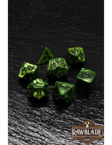 RAWBLADE MARBLE SET DADOS DARK GREEN (7)