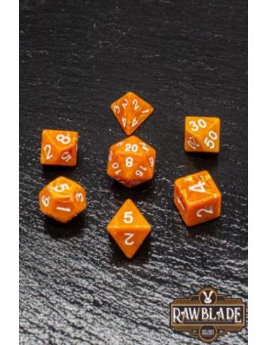 RAWBLADE MARBLE SET DADOS DARK LIGHT ORANGE (7)