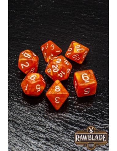 RAWBLADE MARBLE SET DADOS DARK ORANGE (7)