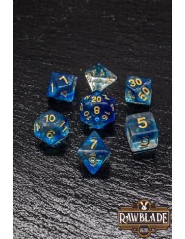 RAWBLADE TRANSPARENT GAL SET DADOS BLUE (7)