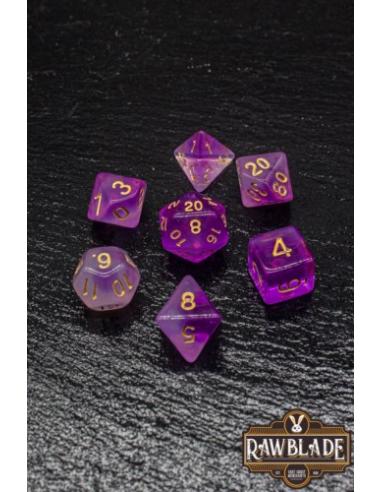 RAWBLADE TRANSPARENT GAL SET DADOS PURPLE  (7)