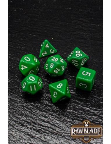 RAWBLADE OPAQUE SET DADOS GREEN(7)