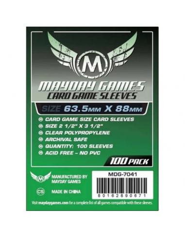 FUNDA MAYDAY CARD GAME 63.5MM X 88 MM VERDE (100)