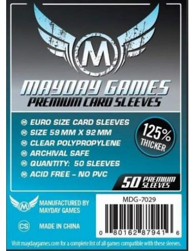FUNDA PREMIUM MAYDAY EURO CARD 59 MM X 92 MM (50)