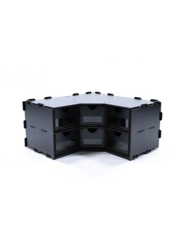 ACCESORIOS PINTURAS NEGRO CORNER ELEMENT WITH DRAWERS