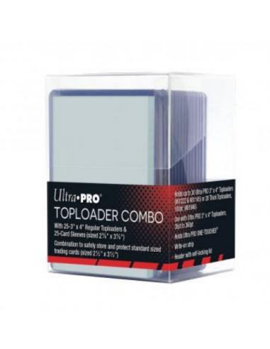 UP TOPLOADER COMBO (1 CAJA+25 TOPL+25 FUNDAS )
