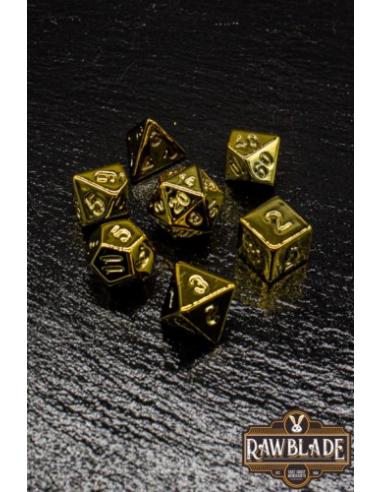 RAWBLADE ACRYLIC METALLIC SET DADOS GOLD (7)
