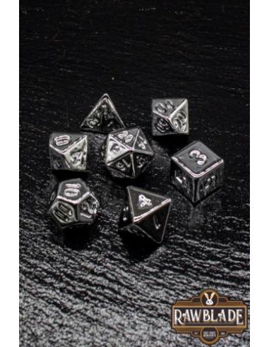 RAWBLADE ACRYLIC METALLIC SET DADOS SILVER (7)