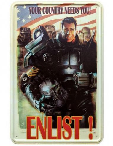 FALLOUT CARTEL METAL ENLIST 21 X 30