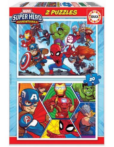 PUZLE 2 X 20 MARVEL SUPERHEROES