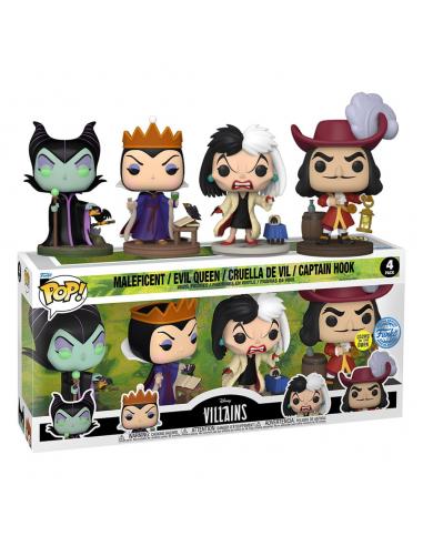 Disney Villains Pack de 4 Figuras POP! Movies Vinyl Villains (GW)(EMEA) 9 cm