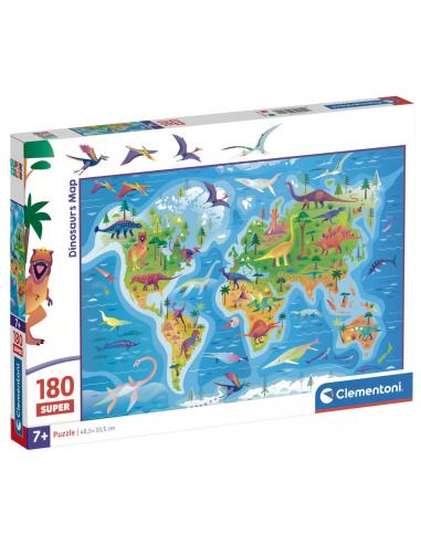 Puzzle super Mapa Dinosaurios 180pzs