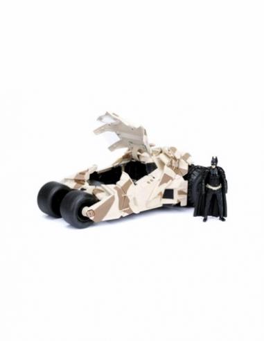 COCHE METAL BATMOVIL CAMUFLAJE Y FIGURA BATMAN ESCALA 1:24 7 CM
