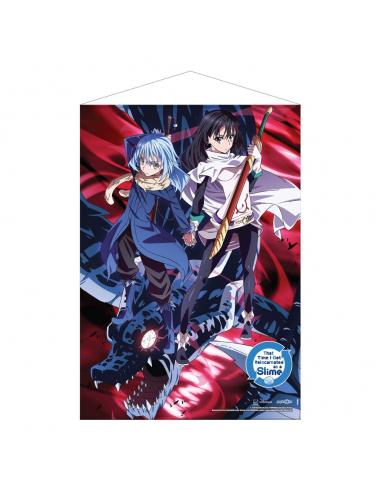 That Time I Got Reincarnated as a Slime Póster Tela Rimuru, Shizue and Veldora The Storm Dragon 50 x 70 cm