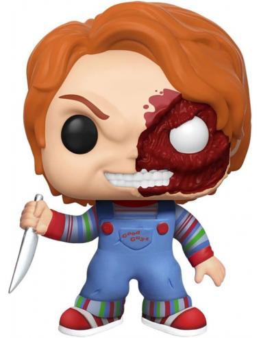 Chucky el muñeco diabólico Funko POP! Movies Vinyl (Exc) Chucky Half (BD) 9 cm