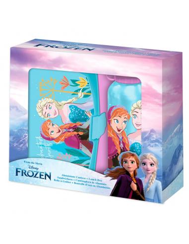 Blister Sandwichera + Cantimplora aluminio Frozen Disney 500ml