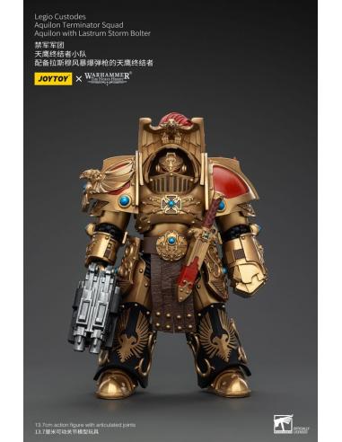 Warhammer The Horus Heresy Figura 1/18 Legio Custodes Aquilon Terminator Squad Aquilon with Lastrum Storm Bolter 14 cm