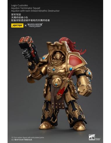 Warhammer The Horus Heresy Figura 1/18 Legio Custodes Aquilon Terminator Squad Aquilon with twin-linked Adrathic Destructor 14 c