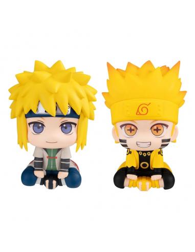 Naruto Shippuden Estatua PVC Look Up Naruto Uzumaki Six Paths Sage Mode & Minato Namikaze 11 cm (with gift)