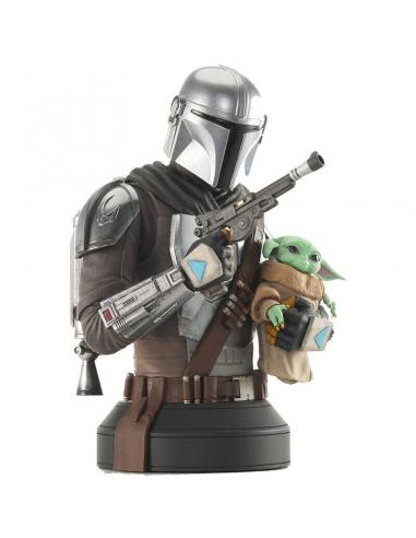 Busto Mandalorian con Grogu The Mandalorian Star Wars 15cm