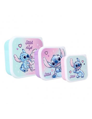 Lilo & StitchPack de 3 Fiambreras Stitch Let's Eat!